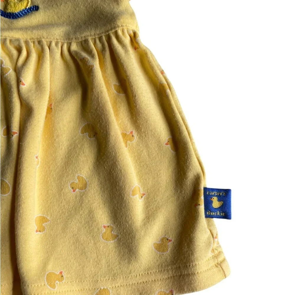y2k Carter's Yellow Duck Baby Top Tunic 0-3M